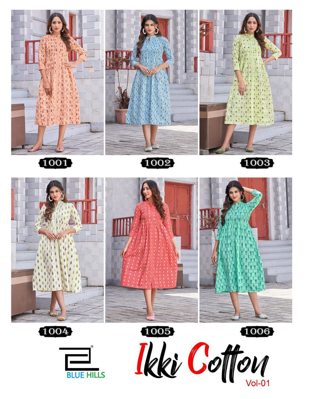 Blue Hills Ikki Cotton 1 Fancy Wear Cotton Designer Kurti Collection